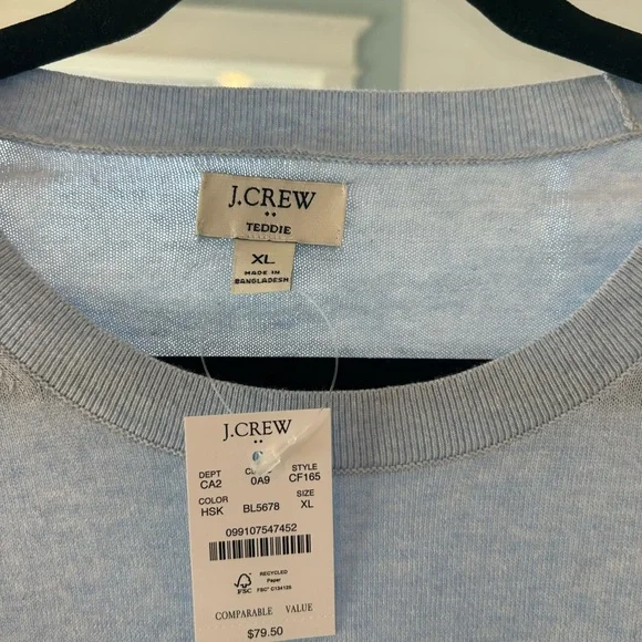 J. Crew Teddie Light Blue Sweater - Picture 2 of 2